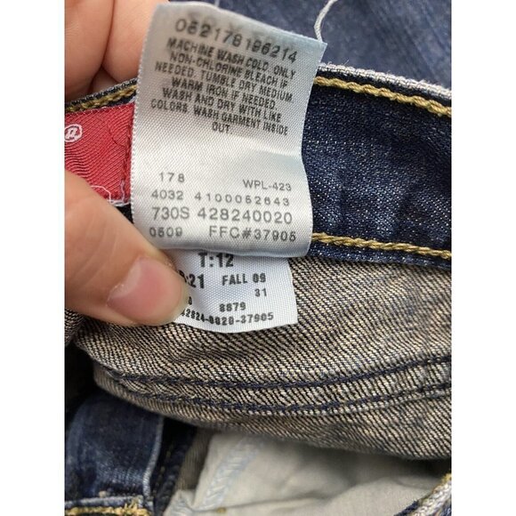 Levi’s Womens 514 Slim Straight Jeans Size 12 Dark Wash Y2K Mid Rise - Picture 6 of 10